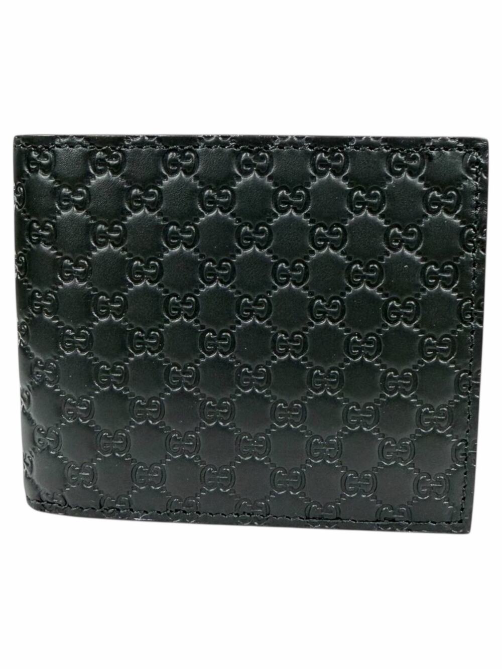 Gucci GG Microguccissima Leather Bi-fold Wallet Black Men 260987